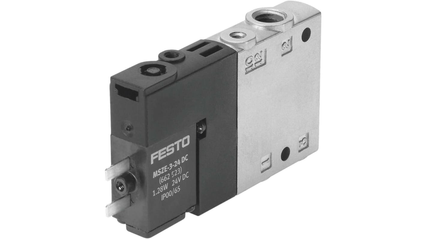 Festo CPE 196915 Vorgesteuertes Magnetventil 3/2 Durchsteckmontage M7, Elektrisch-betätigt 24V dc