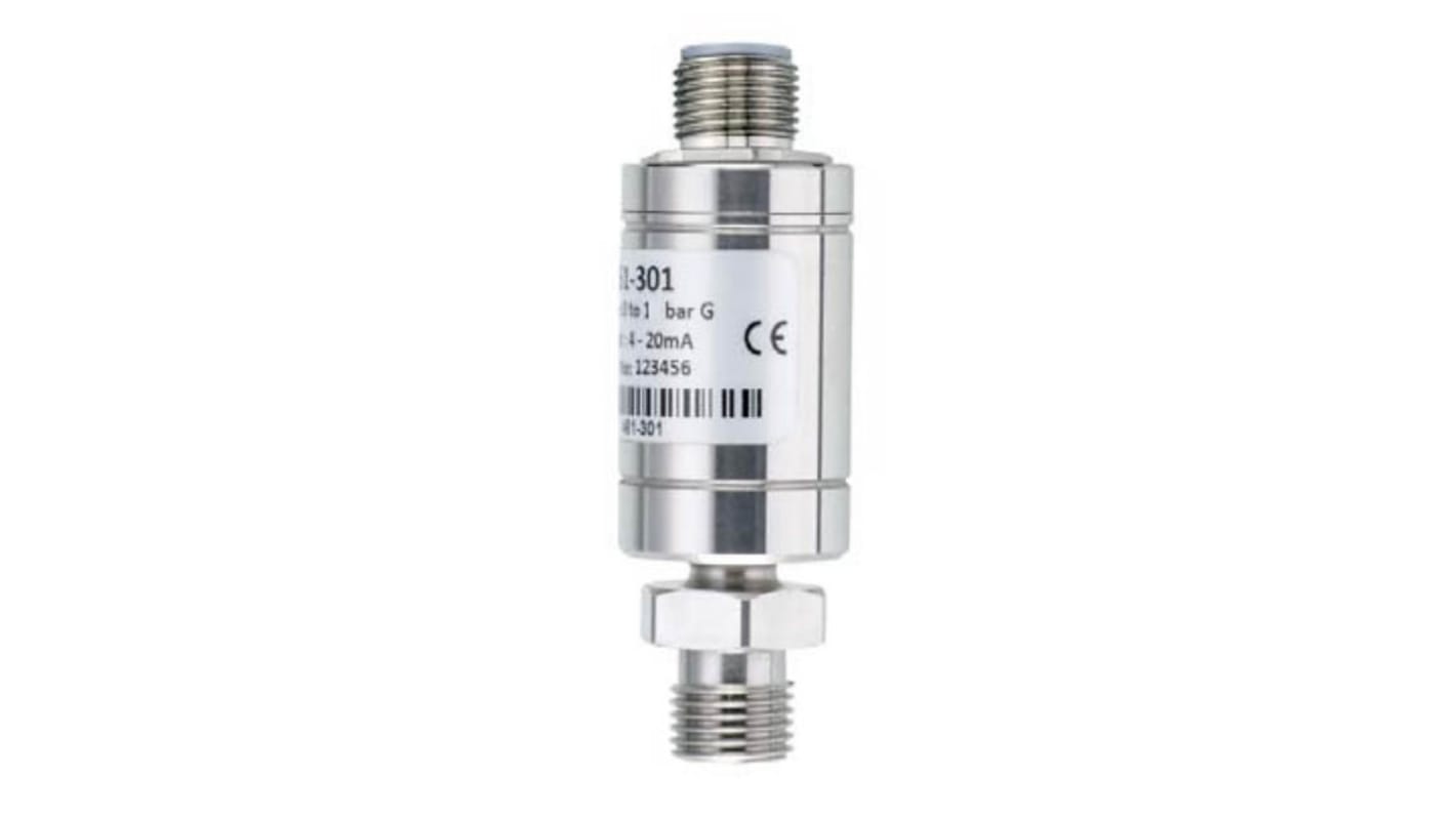 RS PRO Pressure Sensor, 0bar Min, 0.5bar Max, Analogue Output, Relative Reading