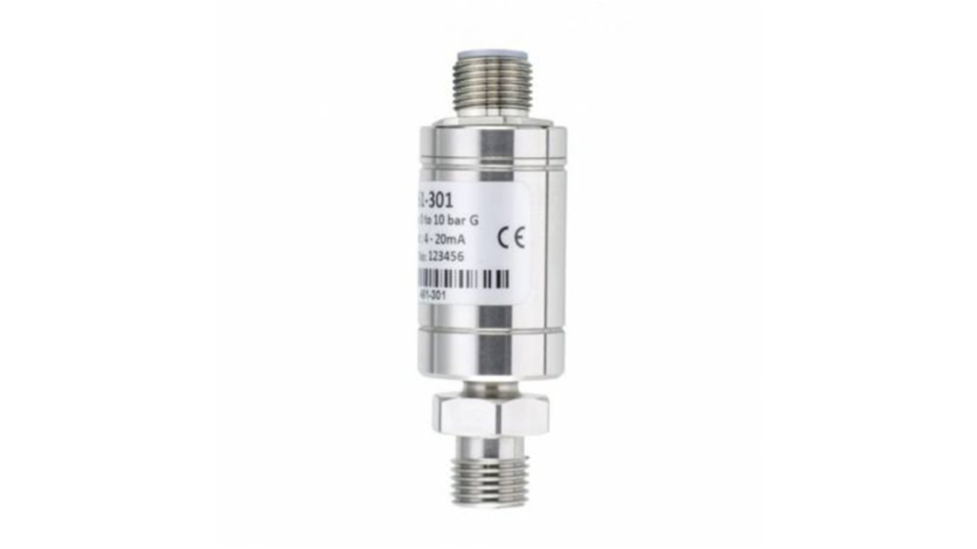 Sensor de presión manométrica RS PRO, 0psi → 2psi, NPT 1/4, 9 → 32 V dc, salida analógica, IP67