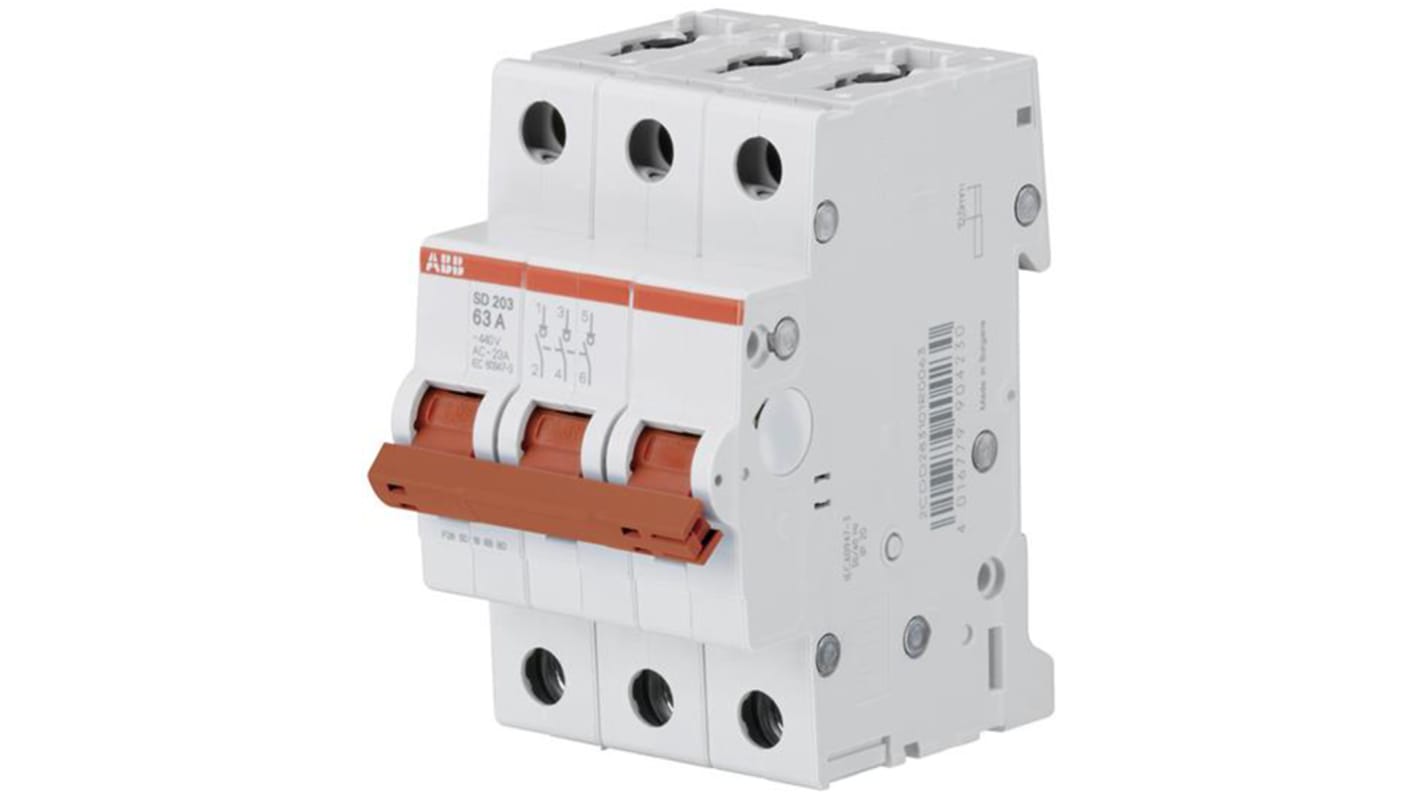 ABB 3P Pole Isolator Switch - 25A Maximum Current
