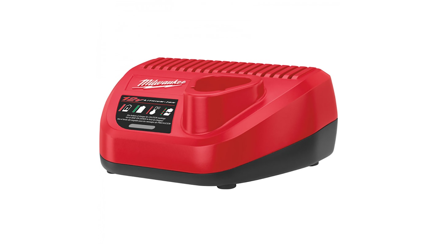 Milwaukee C12C Battery Charger, 12V for use with M12 Series, UK Plug