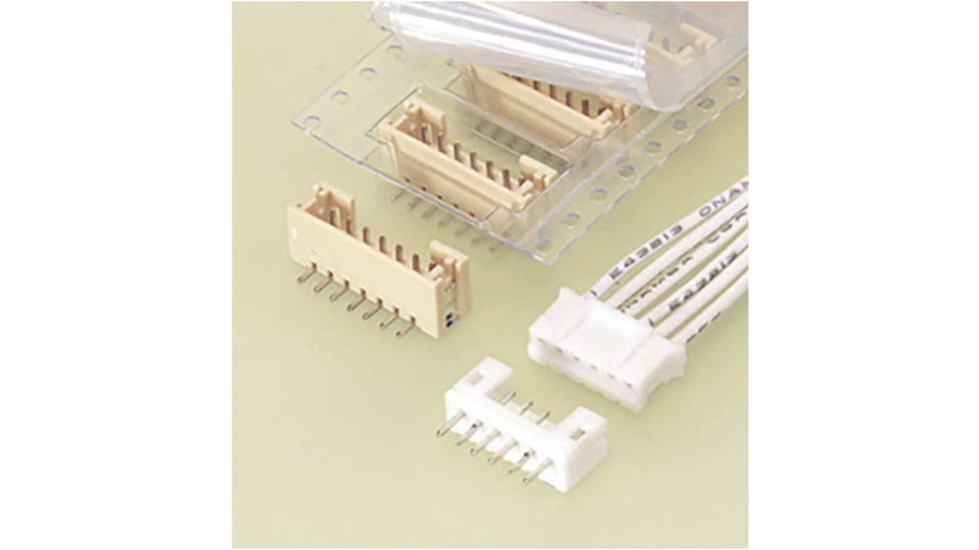 JST PH Leiterplatten-Stiftleiste gewinkelt, 6-polig / 1-reihig, Raster 2.0mm, Kabel-Platine, Crimp-Anschluss, 2.0A,