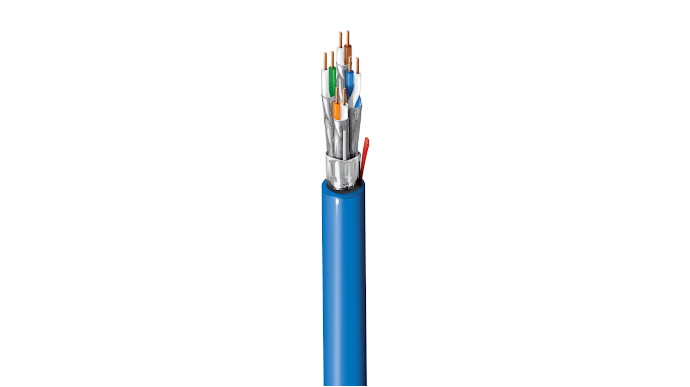 Belden Ethernet kábel, Cat6a, 500m, Kék, 72 V