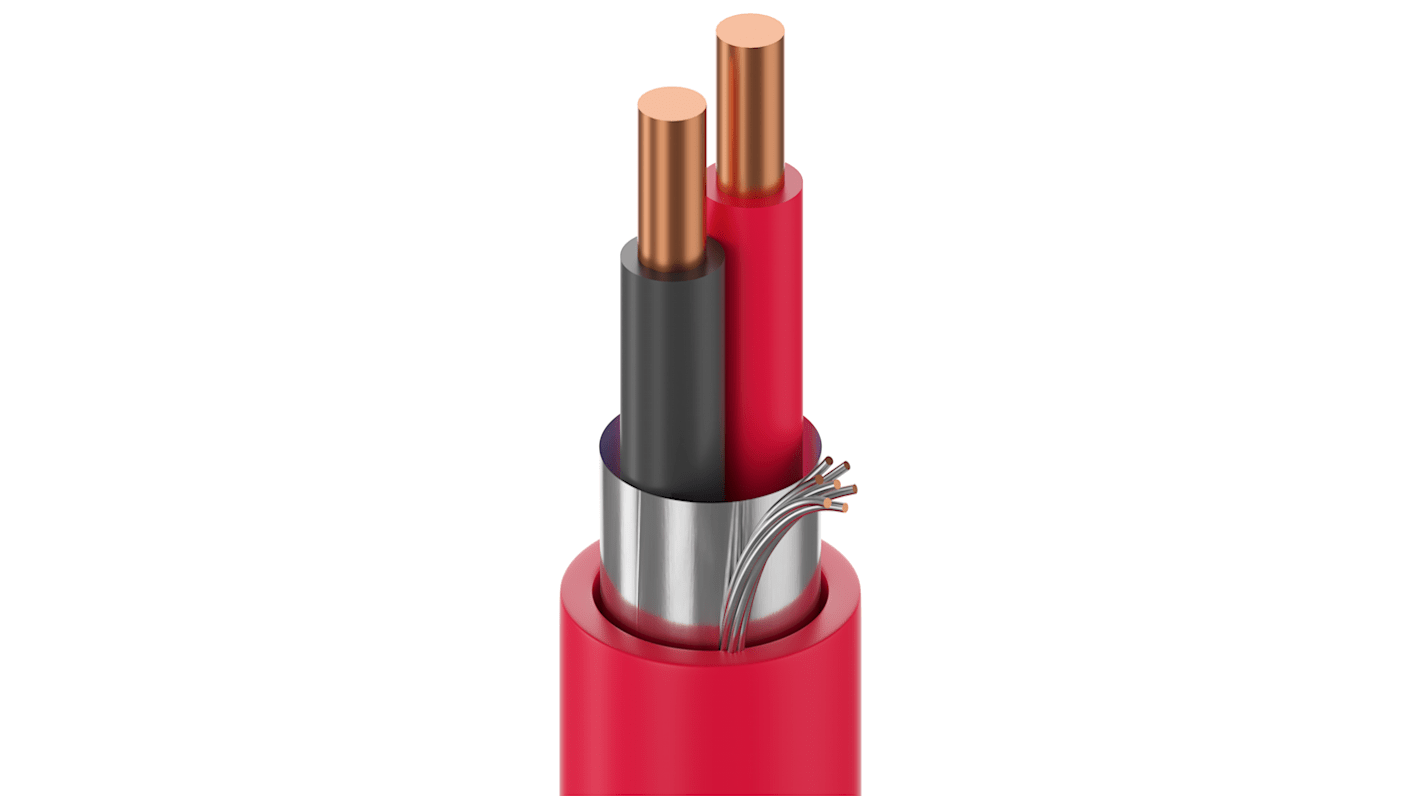 Belden 2 Core Power Cable, 305m, Red PVC Sheath, 11 A, 300 V