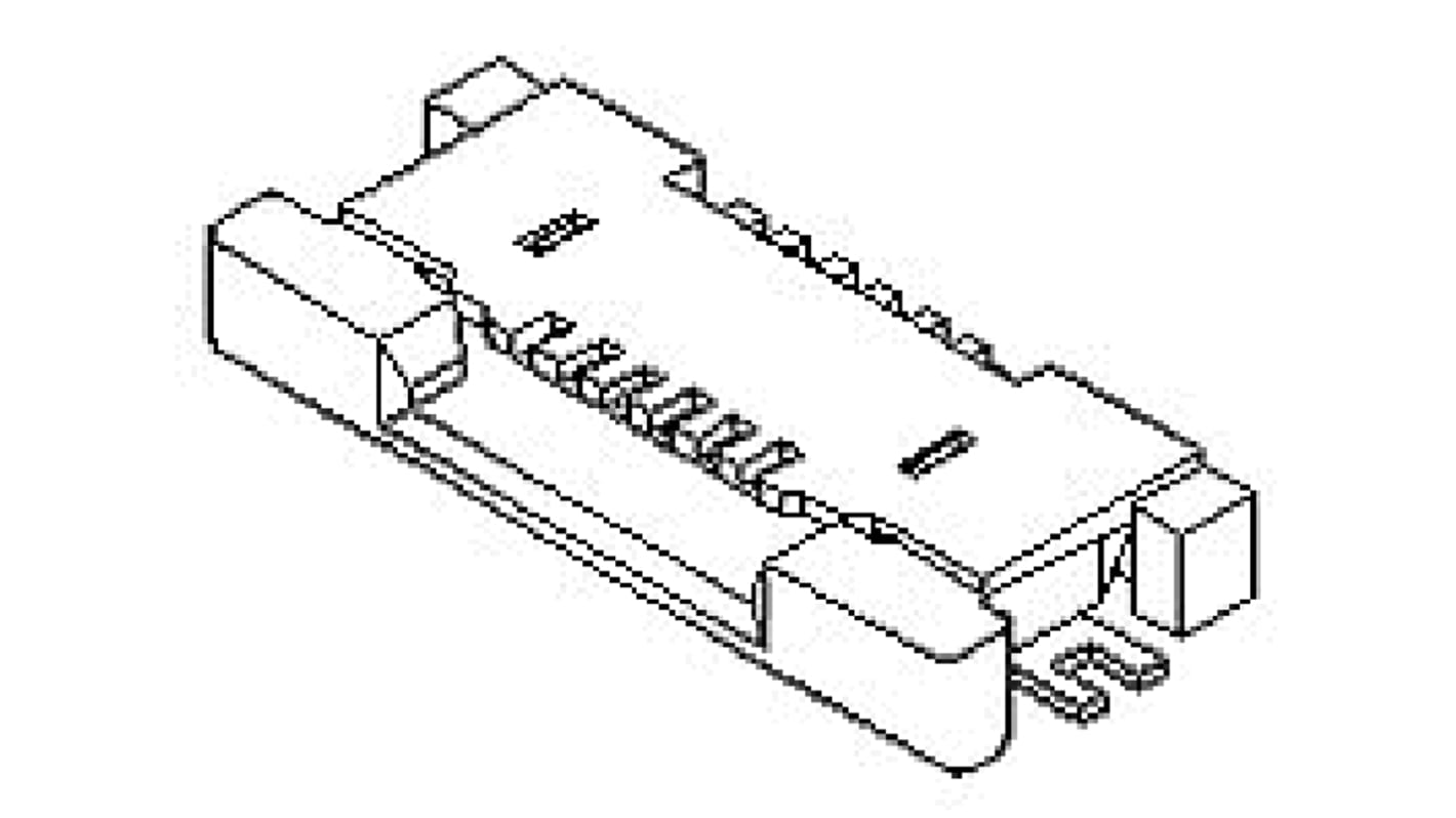 Connettore FPC Molex, 5 via/e , 1 fila/e , passo 0.5mm, Contatto superiore, Montaggio superficiale