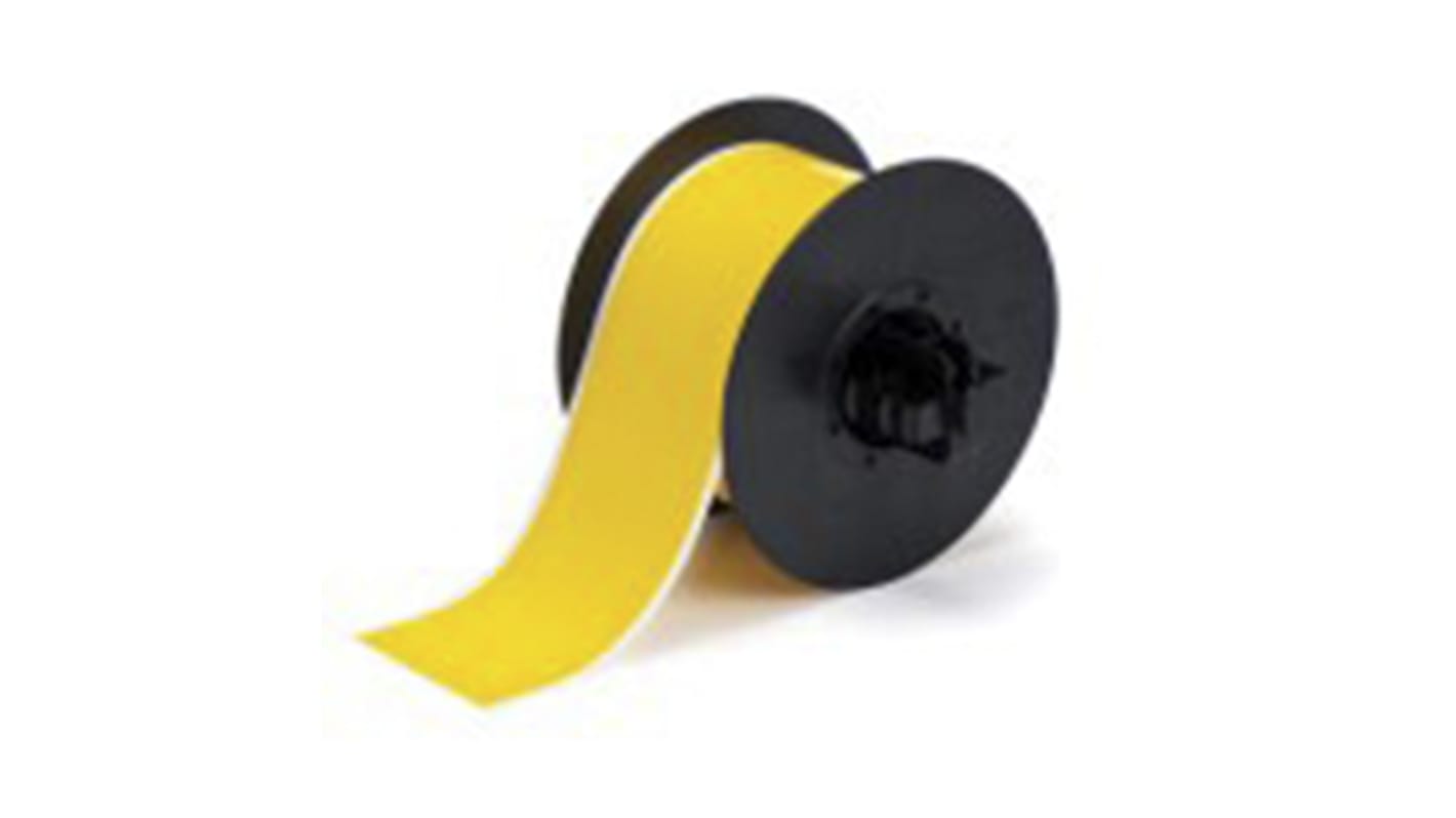 Brady B-7569 Vinyl Yellow Label Roll, 1 Roll Qty