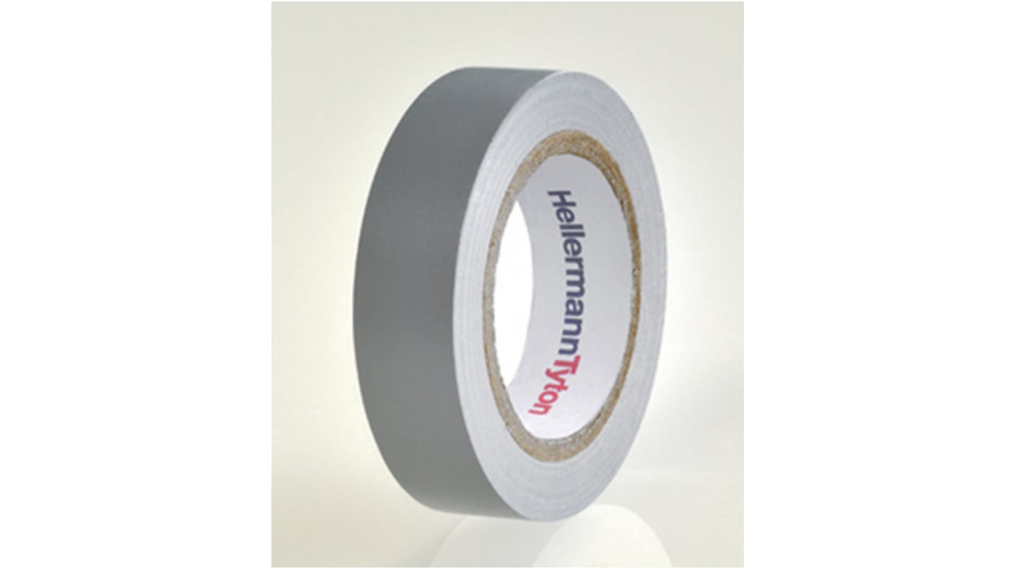 HellermannTyton 絶縁テープ グレー,幅：15mm,：710-00108 HTAPE-FLEX15-15x10-PVC-GY