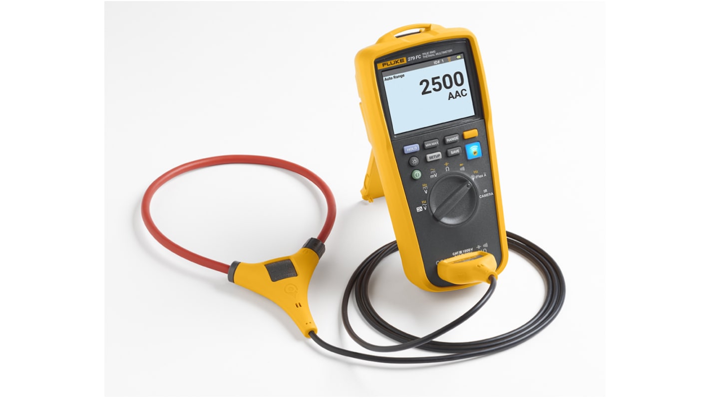 Fluke Fluke 279 FC Handheld Digital Multimeter, True RMS, 2.5kA ac Max, 1000V ac Max - RS Calibrated