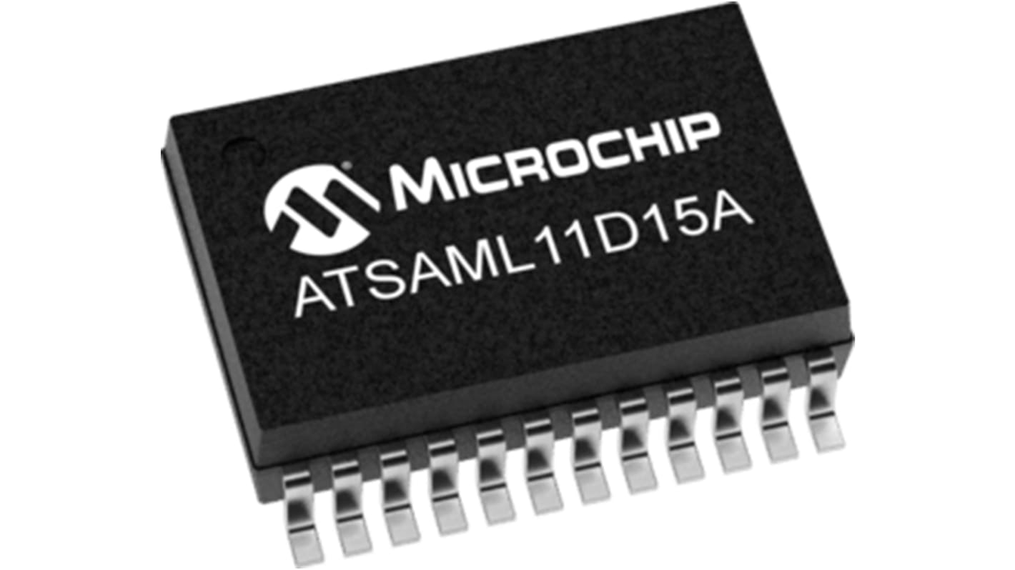 Microchip ATSAML11D15A-YU, 32bit Microcontroller, SAML11, 32MHz, 32 kB Flash, 24-Pin SSOP