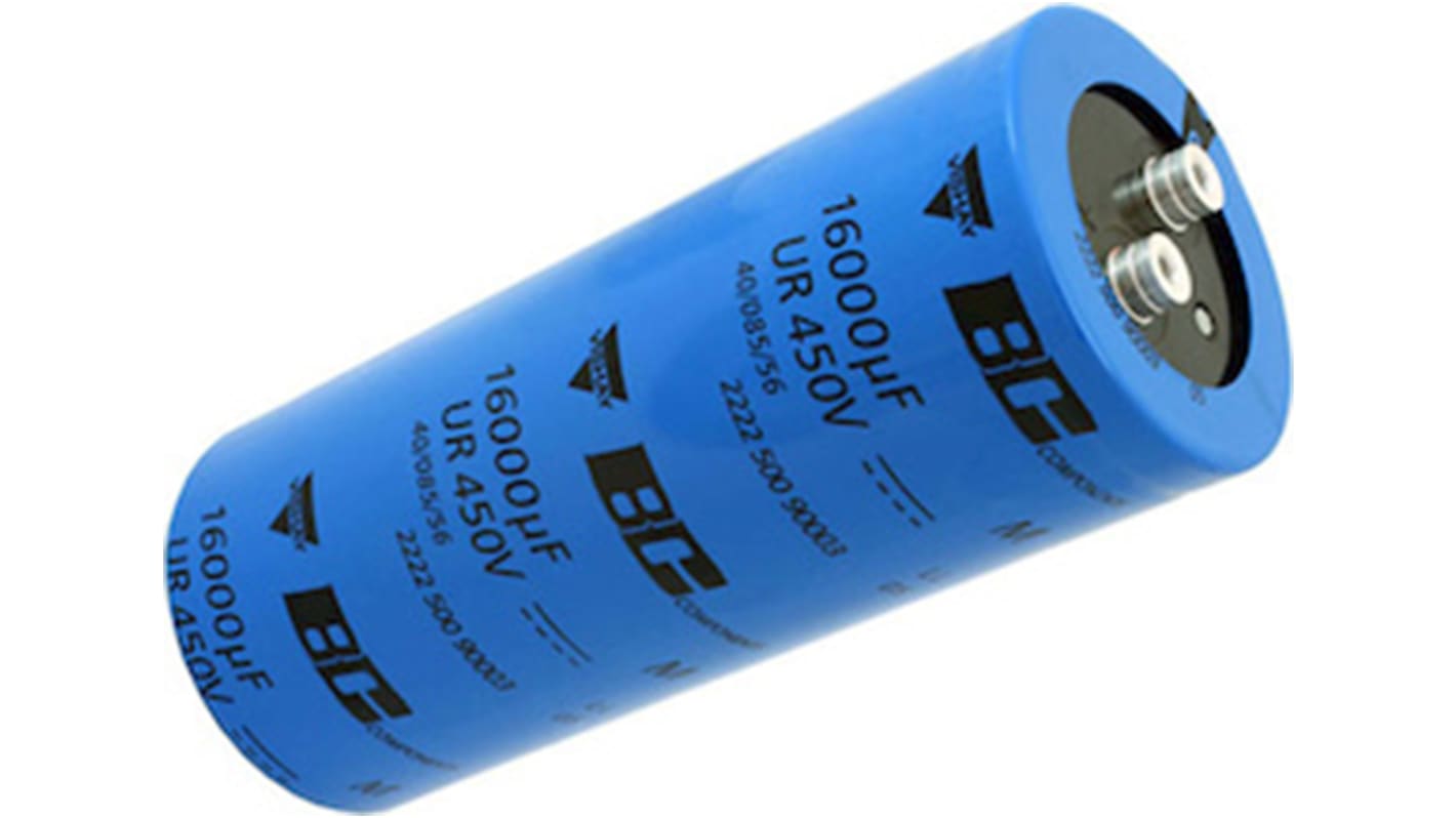 Condensador electrolítico Vishay serie 500 PGP-ST, 2200μF, ±20%, 500V dc, mont. roscado, 65 Dia. x 104.8mm, paso 28.5mm