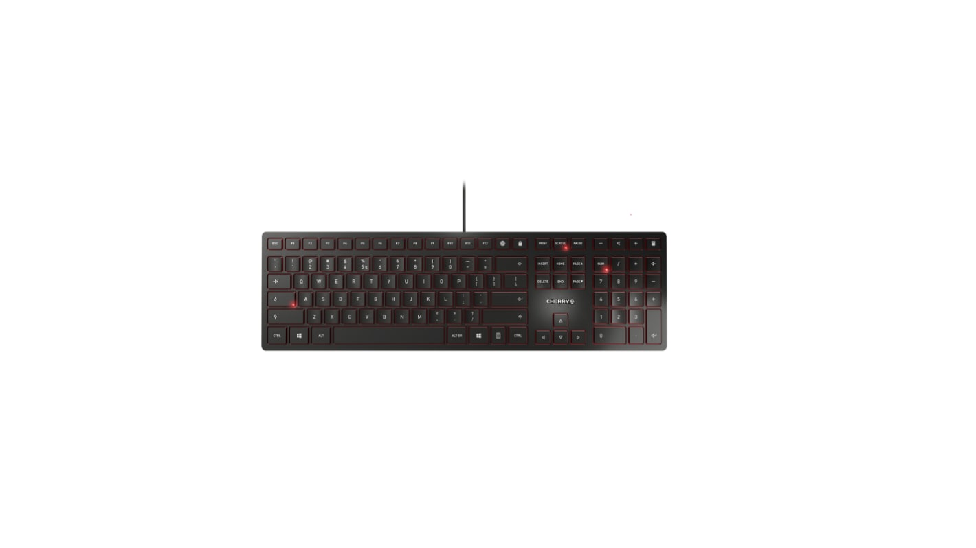 Cherry KC 6000 SLIM Wired USB Keyboard, QWERTZ, Black