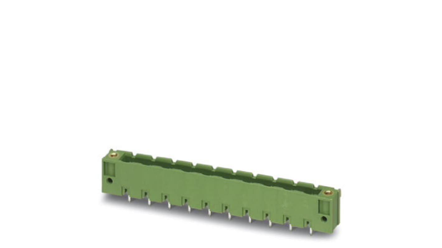 Borne enchufable para PCB Ángulo recto Phoenix Contact serie GMSTBV 2.5/ 3-GF-7.62 de 3 vías, 1 fila, paso 7.62mm, para