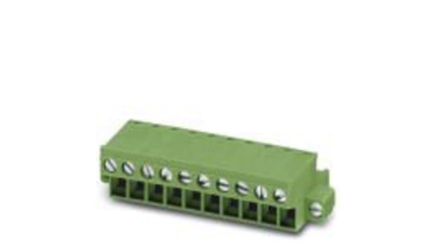 Phoenix Contact 5.08mm Pitch 8 Way Pluggable Terminal Block, Plug, Cable Mount, Screw Termination