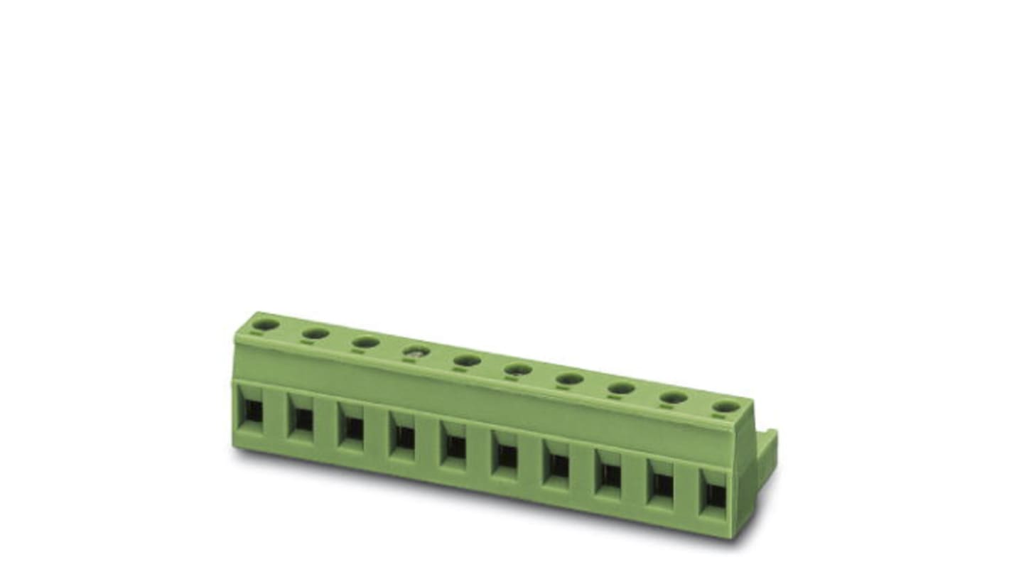 Phoenix Contact 7.62mm Pitch 8 Way Pluggable Terminal Block, Plug, Cable Mount, Screw Termination