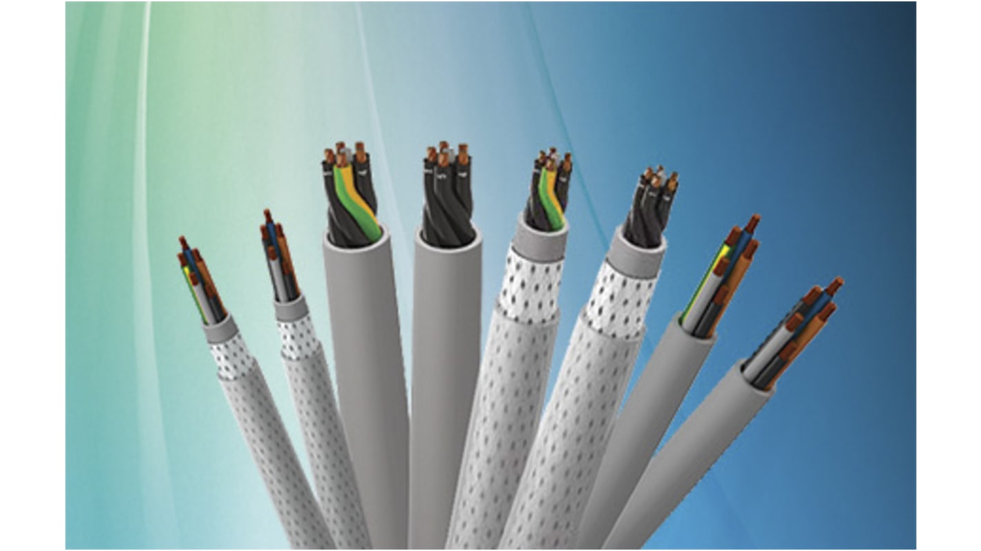 Belden MachFlex Control Cable, 3 Cores, 0.75 mm², YY, Unscreened, 50m, Grey PVC Sheath
