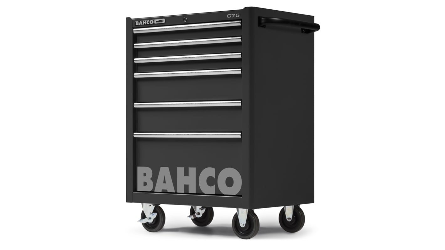 Bahco 6 drawer Stainless Steel (Top) Wheeled Tool Chest, 985mm x 677mm x 501mm