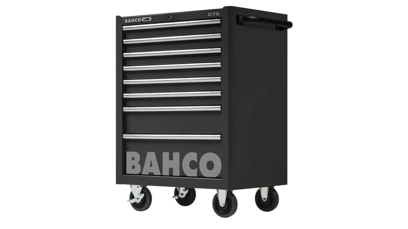 Bahco 8 drawer Stainless Steel (Top) Wheeled Tool Chest, 985mm x 677mm x 501mm