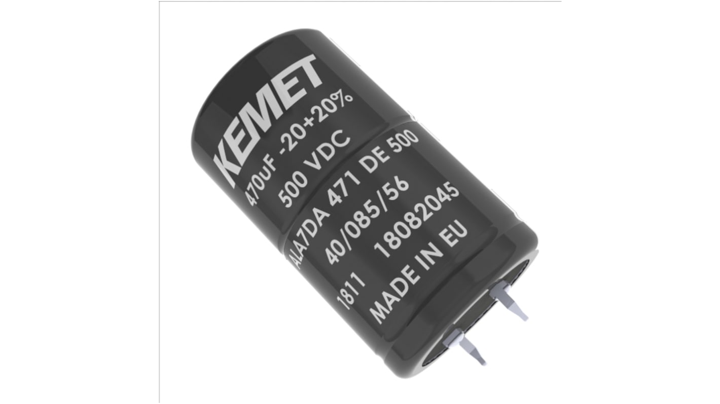 KEMET 270μF Aluminium Electrolytic Capacitor 400V dc, Snap-In - ALA8DA271CC400