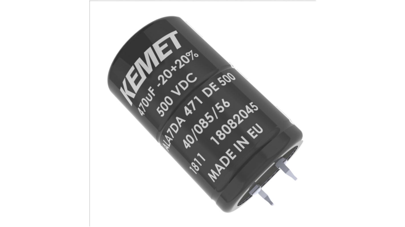 KEMET ALA7D Snap-In Aluminium-Elektrolyt Kondensator 680μF ±20% / 450V dc, Ø 35mm x 50mm, +85°C