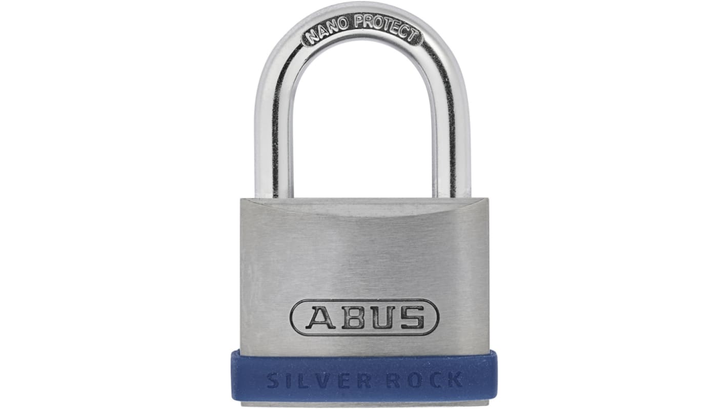 ABUS Stahl Vorhängeschloss mit Schlüssel Blau gleichschließend, Bügel-Ø 6.5mm x 25mm