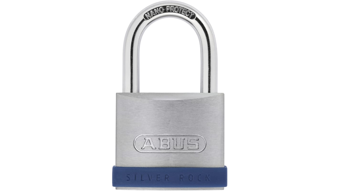 Lucchetto di sicurezza con chiave ABUS per uso interno ed esterno, in Acciaio, anello da 8.5mm, L. 37mm, col Blu