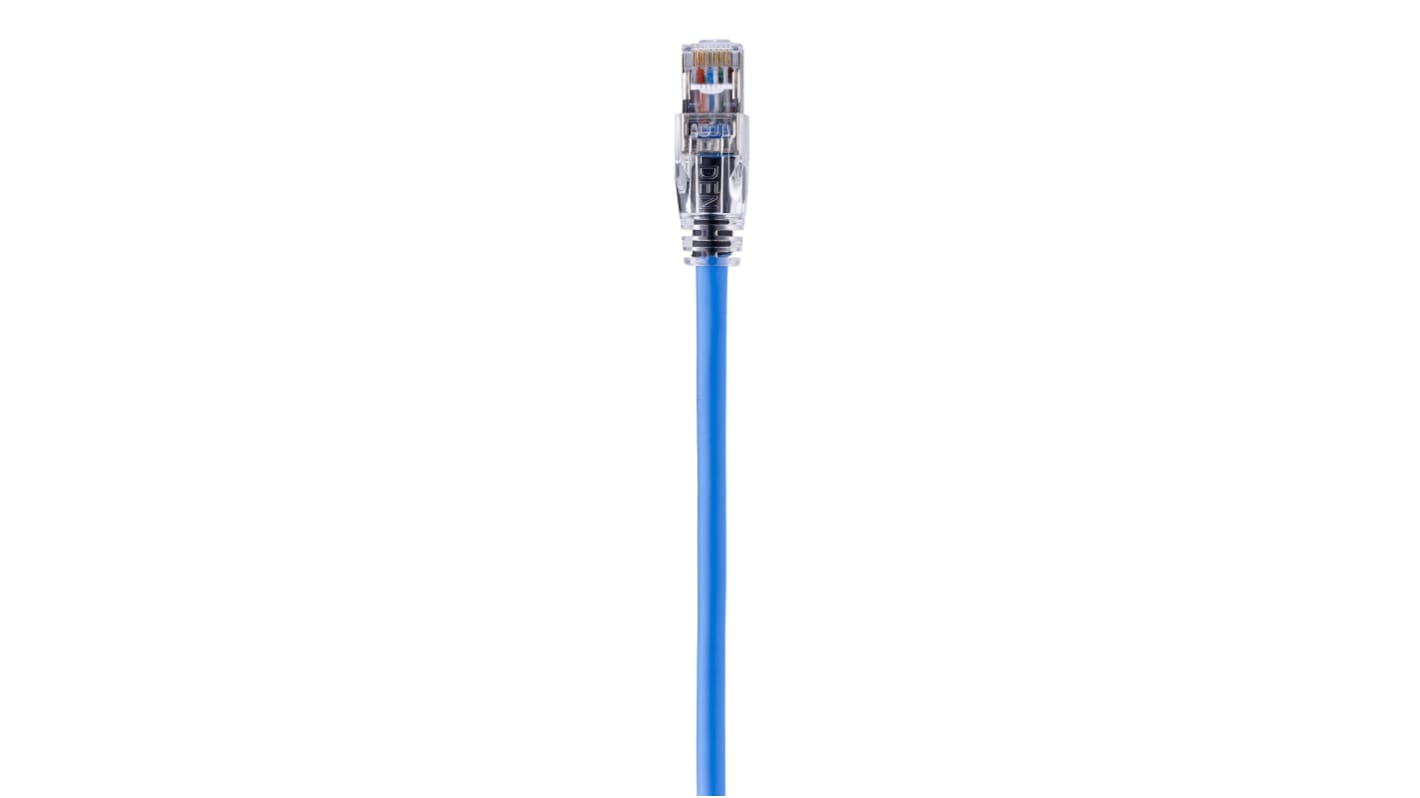 Cable Ethernet Cat6 S/FTP Belden de color Azul, long. 1m, funda de LSZH, Libre de halógenos y bajo nivel de humo (LSZH)