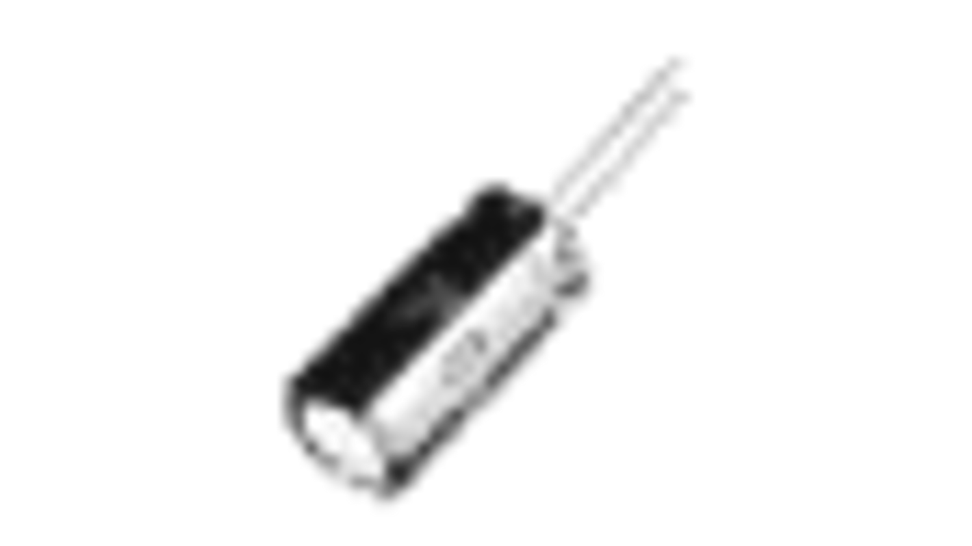 Condensador electrolítico Panasonic serie FC, 10μF, ±20%, 50V dc, Radial, Orificio pasante, 5 Dia. x 11mm, paso 2mm