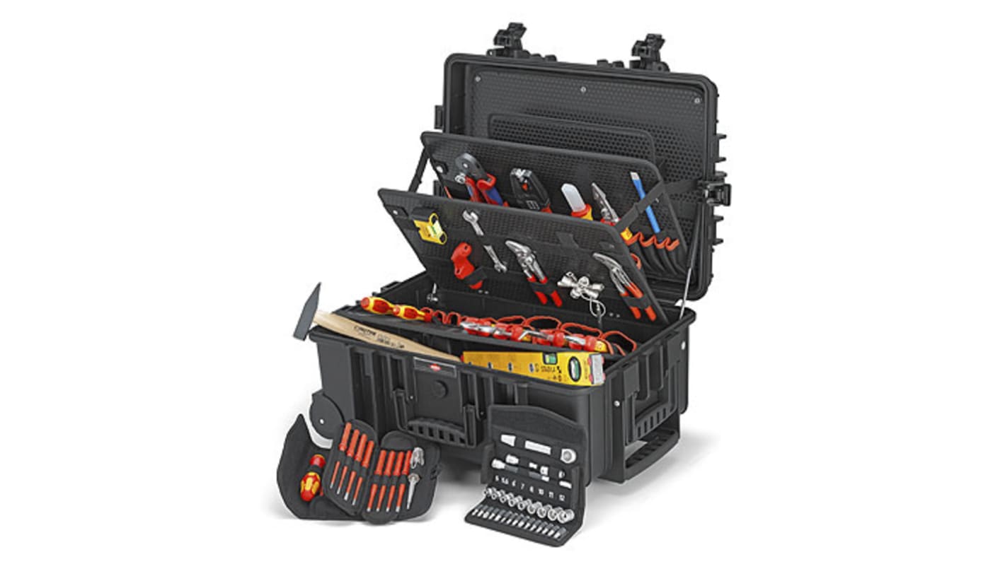 Caja para herramientas Knipex, Negro, Plástico, Maletín de herramientas, 609 x 428 x 263mm