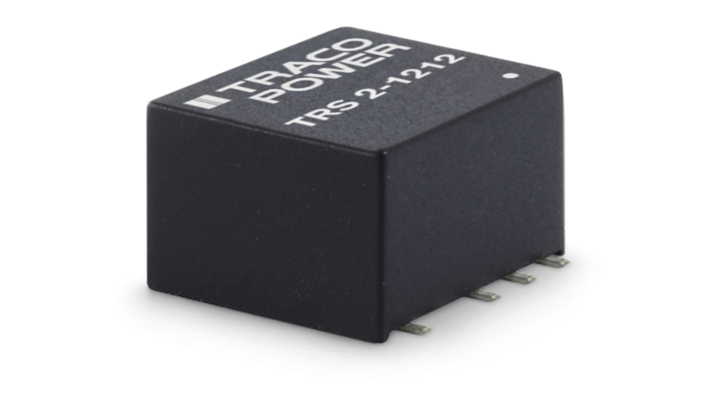 TRACOPOWER TRS 2 DC-DC Converter, 12V dc/ 167mA Output, 36 → 75 V dc Input, 2W, Surface Mount, +90°C Max Temp