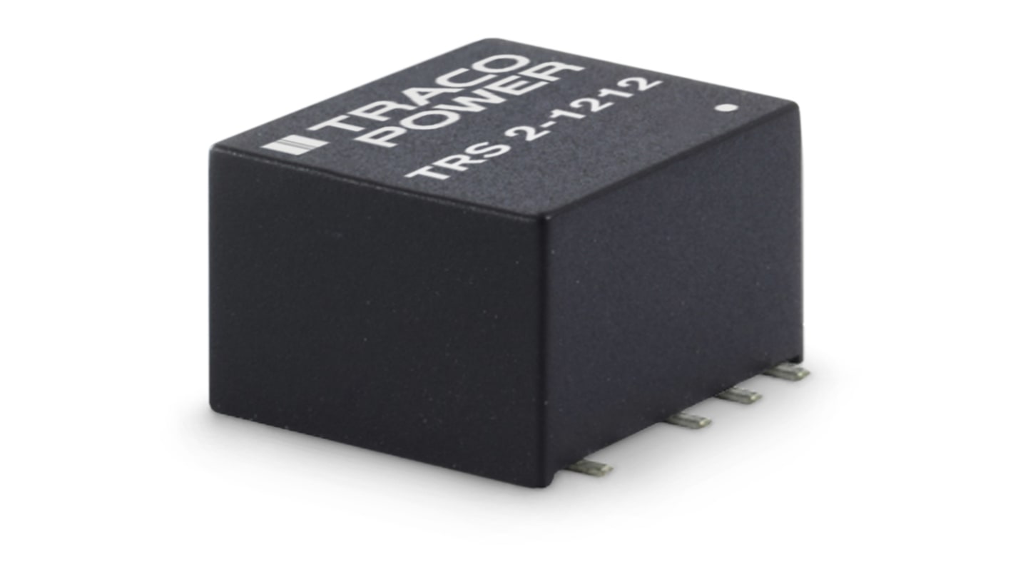 TRACOPOWER TRS 2 DC-DC Converter, 3.3V dc/ 500mA Output, 9 → 18 V dc Input, 1.65W, Surface Mount, +90°C Max Temp