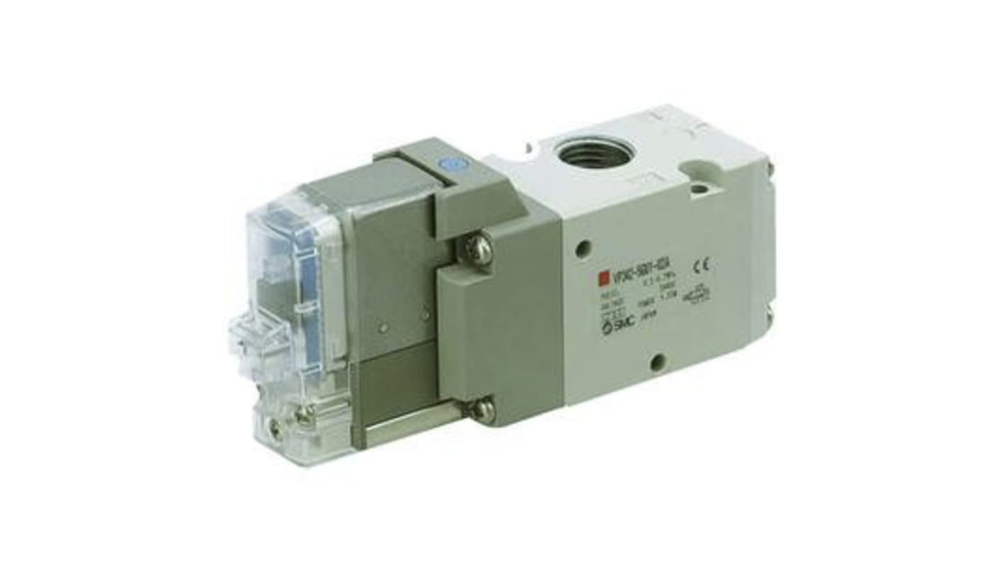 SMC VP700 Pneumatik-Magnetventil Einzelplatzinstallation G1/2, Elektromagnet-betätigt 24V dc