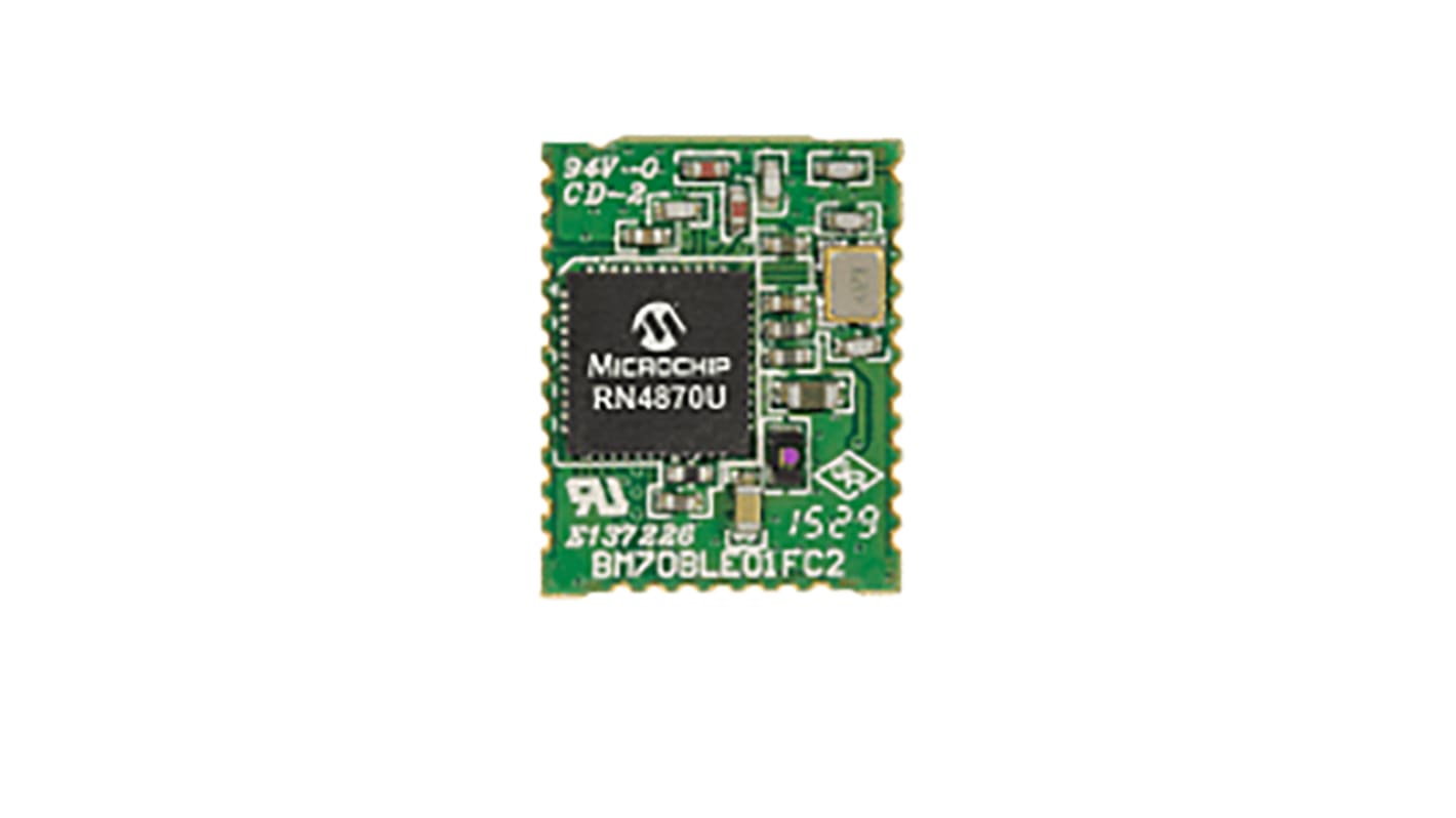 Układ Bluetooth typu SoC 4.2 12 x 22 x 2.4mm RN4870-I/RM130 -90dBm 0dBm