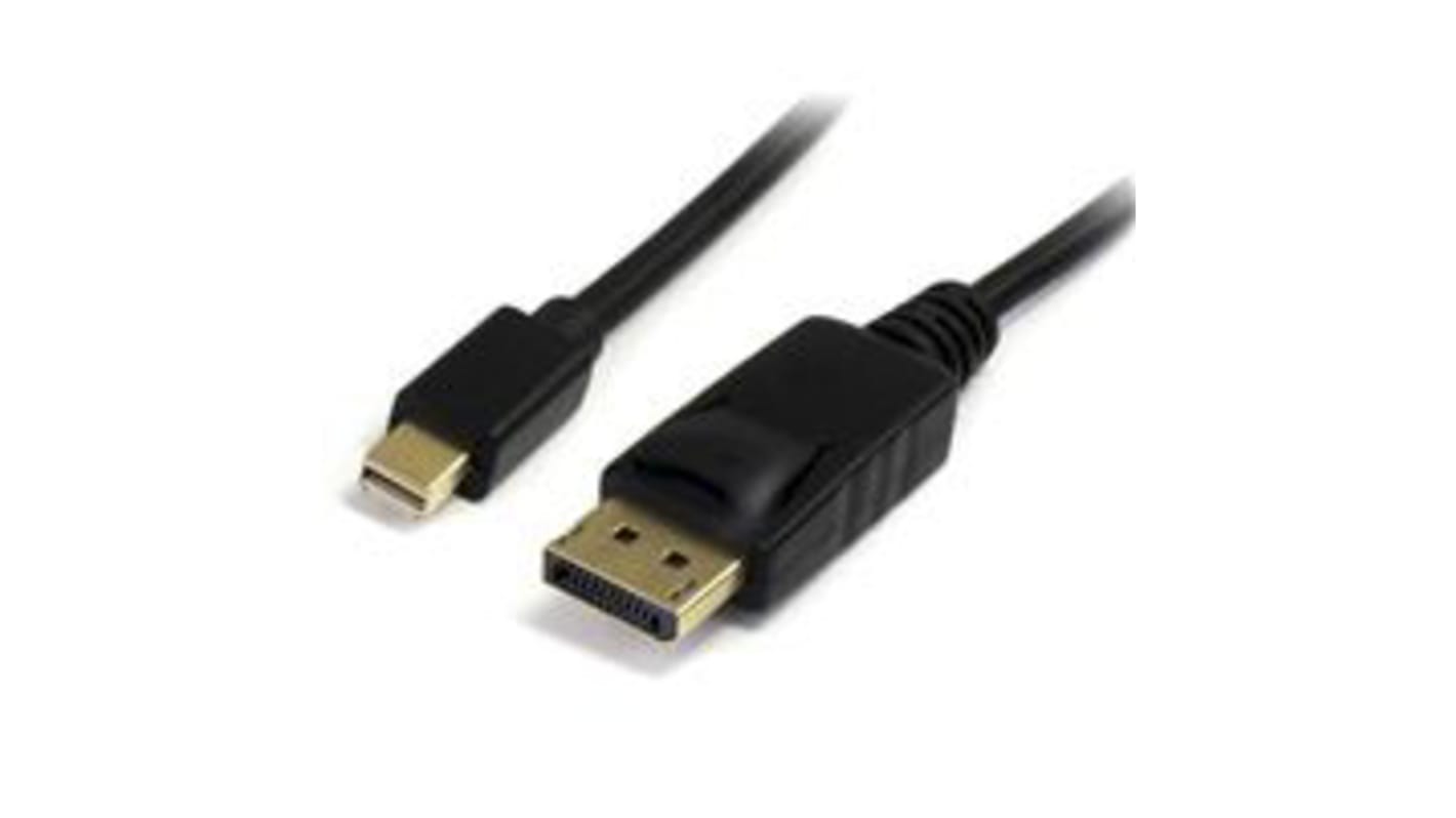 Cable DisplayPort negro Startech, con. A: Mini Display Port macho, con. B: DisplayPort macho, long. 1m