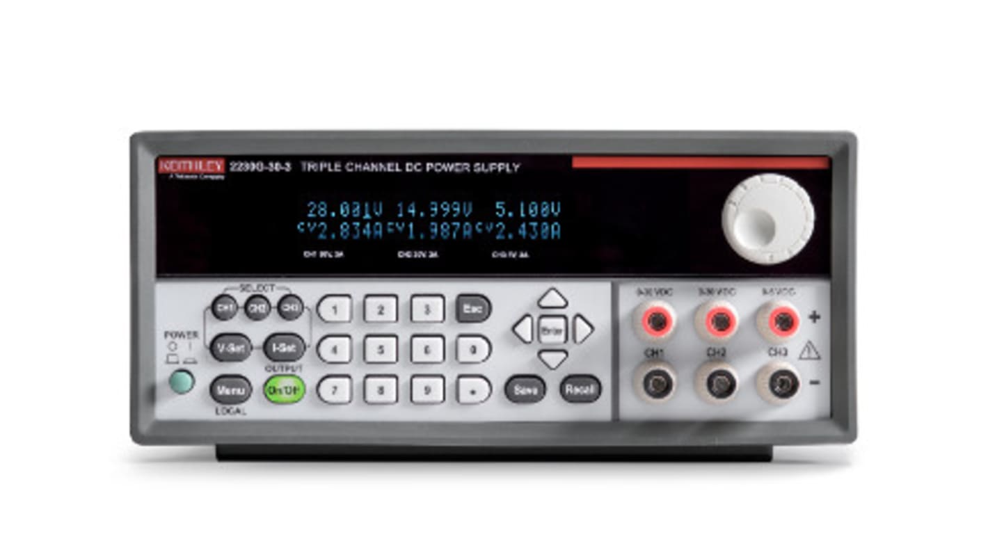 Keithley Digital Bench Power Supply, 0 → 30V, 3A, 3-Output, 195W - UKAS Calibrated