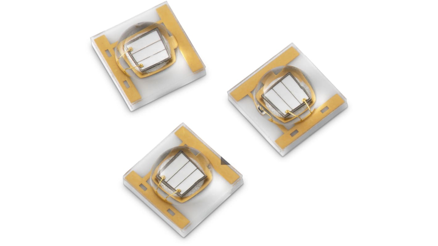 Wurth Elektronik 紫外線 LED WL-SUMW シリーズ ピーク波長：385 (Typ.)nm, 130 °(標準) 850mW