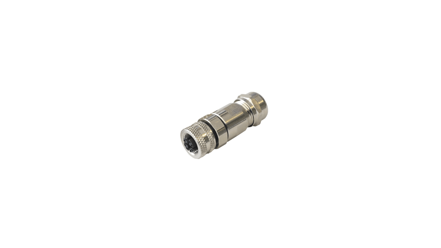 Bulgin Circular Connector, 8 Contacts, Panel Mount, M12 Connector, Socket, Female, IP67, Buccaneer M12 Series