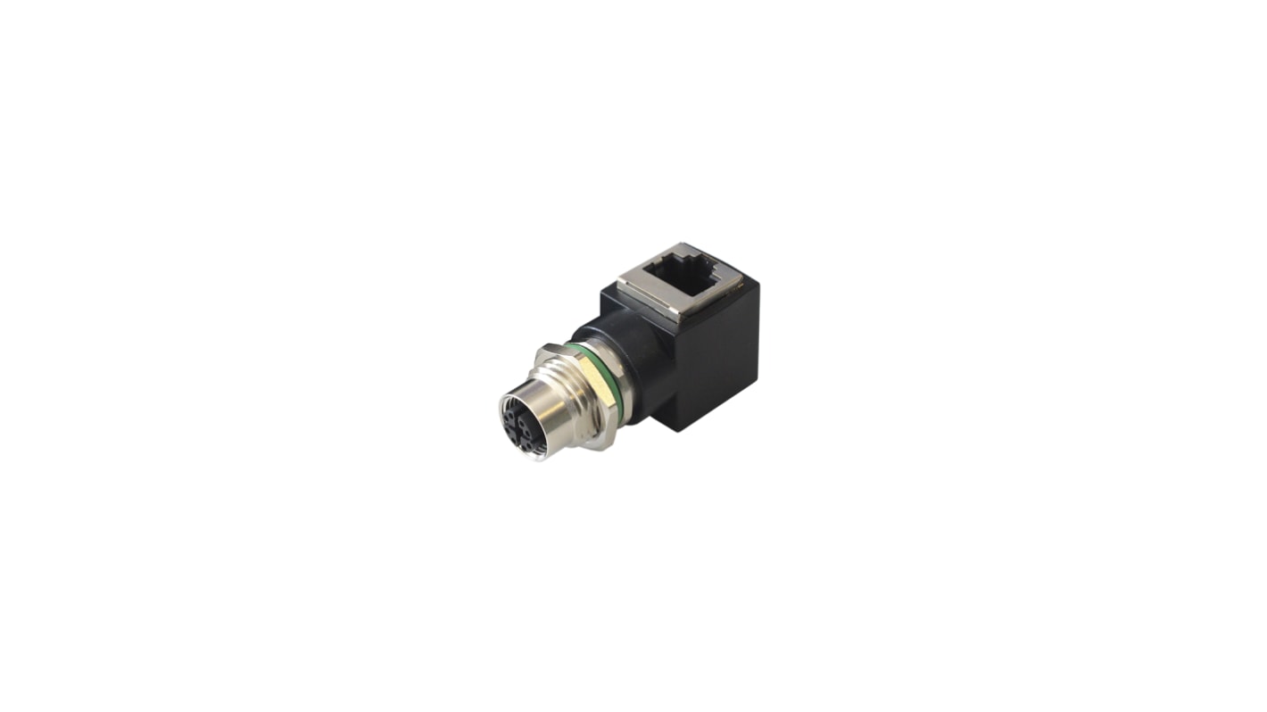 Bulgin Circular Connector, 8 Contacts, Panel Mount, M12 Connector, Socket, Female, IP67, Buccaneer M12 Series