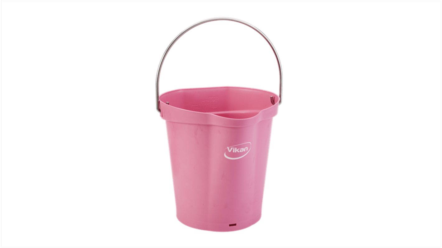 Secchio rosa Vikan, capacità 6L, con impugnatura