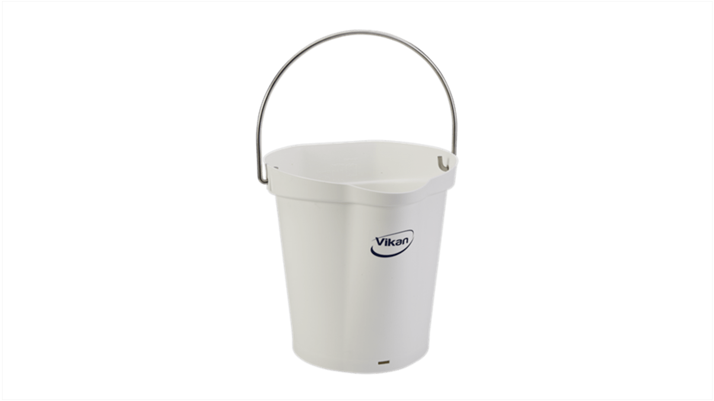 56885 6L Plastic White Bucket With Handle RS