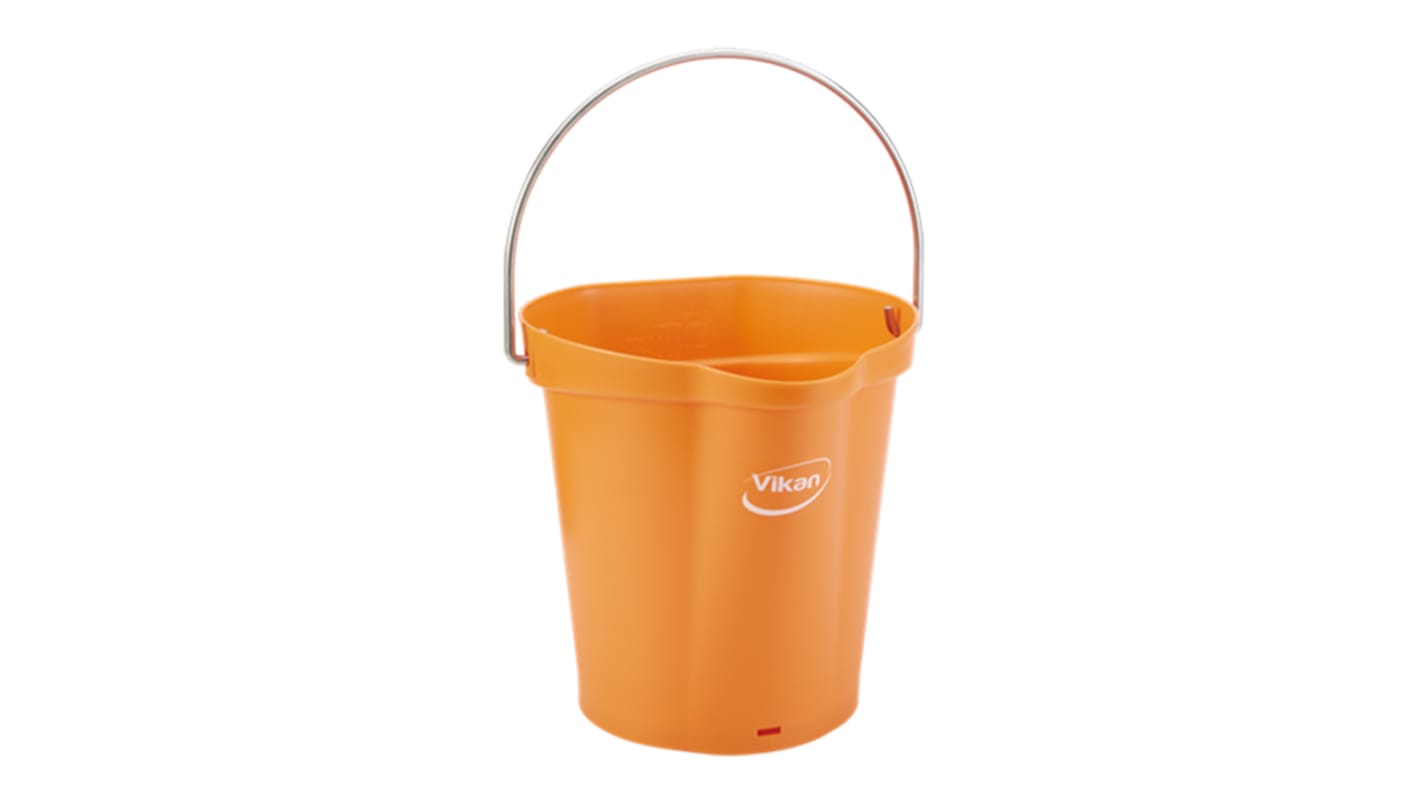 6L Plastic Orange Bucket With Handle