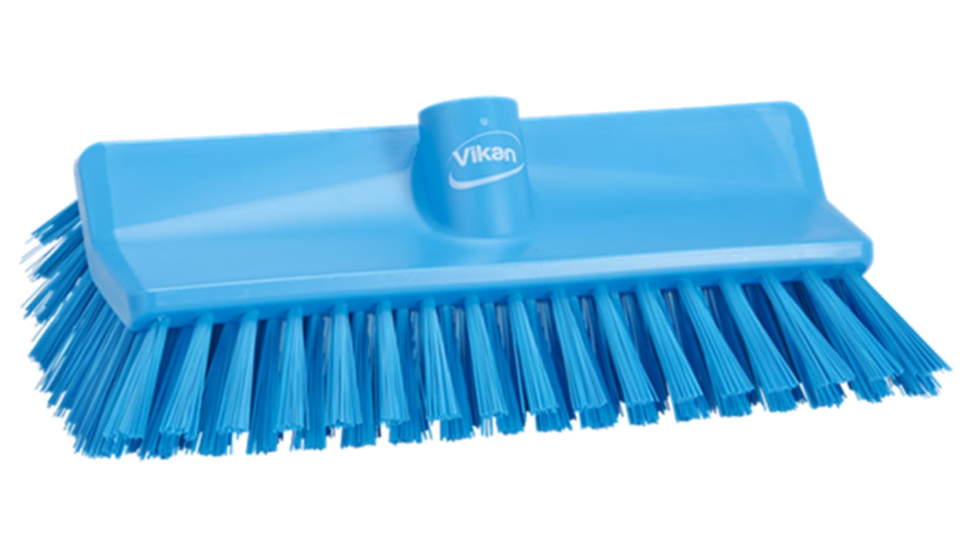 Vikan Medium Bristle Blue Scrubbing Brush, 41mm bristle length, Polyester bristle material