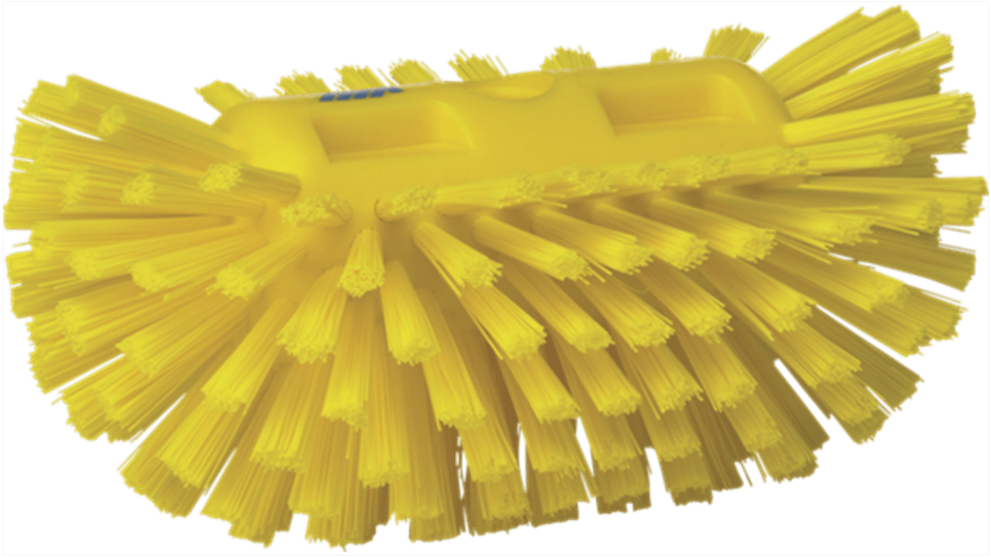 Vikan Hard Bristle Yellow Scrubbing Brush, 40mm bristle length, Polyester bristle material
