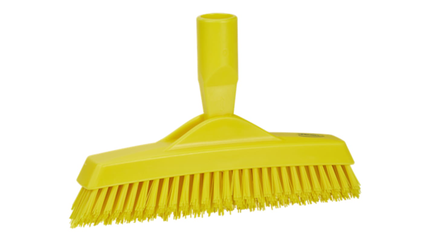 70406 Vikan Very Hard Bristle Yellow Scrubbing Brush, 40mm bristle