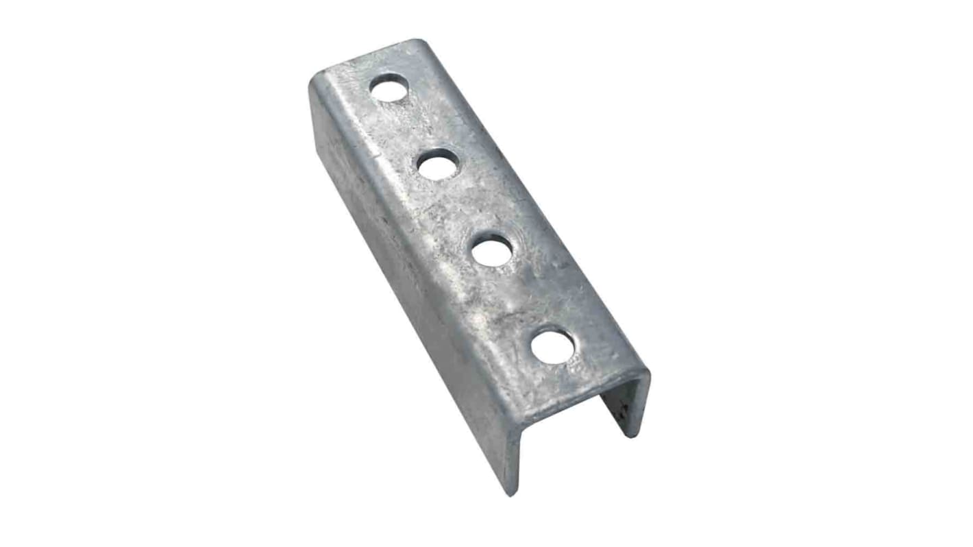 RS PRO Hot Dipped Galvanised 53mm Channel Splice Support, Fits Channel Size 53 x 45mm