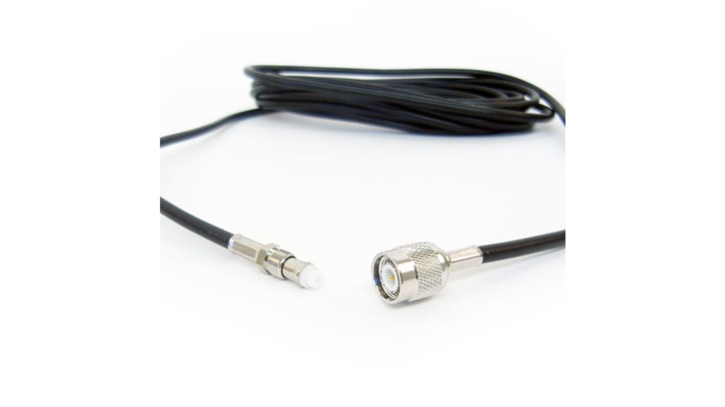 Cable coaxial LLC200 Siretta, 50 Ω, con. A: TNC, Macho, con. B: FME, Hembra, long. 3m, funda de PVC Negro