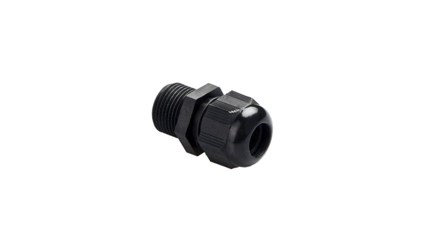 ABB NCG Series Black Nylon Cable Gland, M25 Thread, 13mm Min, 18mm Max
