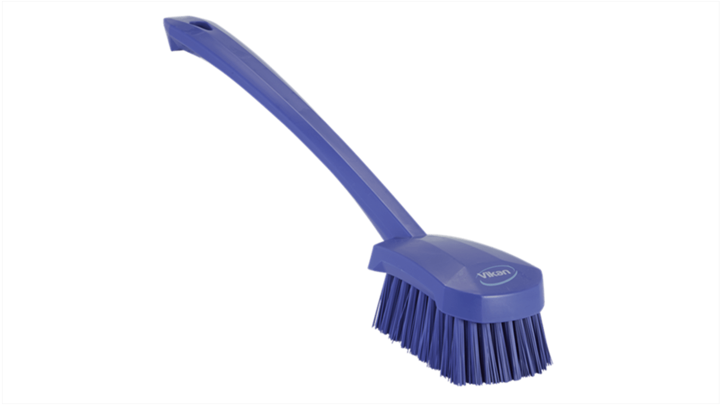 Vikan Hard Bristle Purple Scrubbing Brush, 36mm bristle length, Polyester bristle material