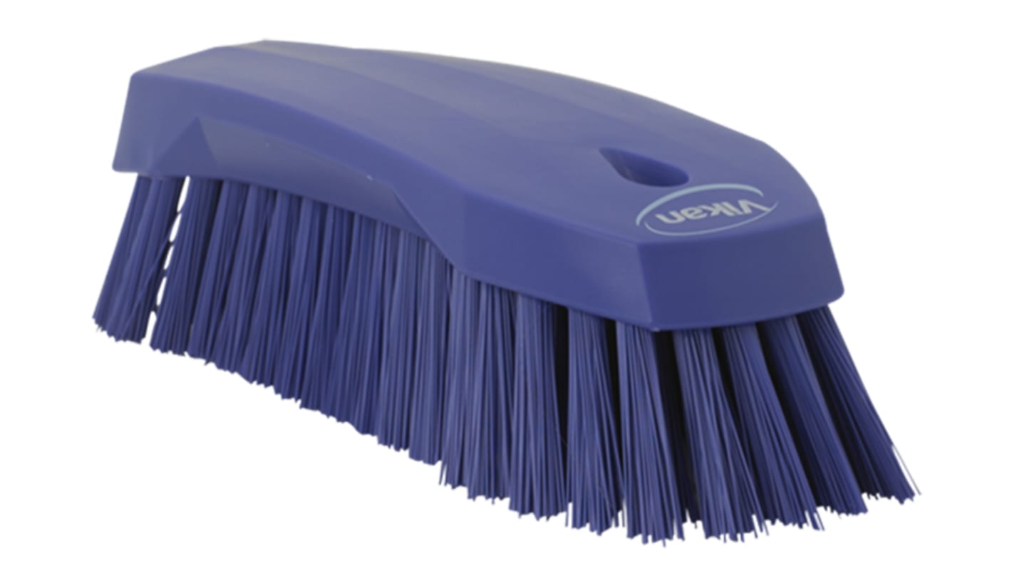 Vikan Hard Bristle Purple Scrubbing Brush, 36mm bristle length, Polyester bristle material