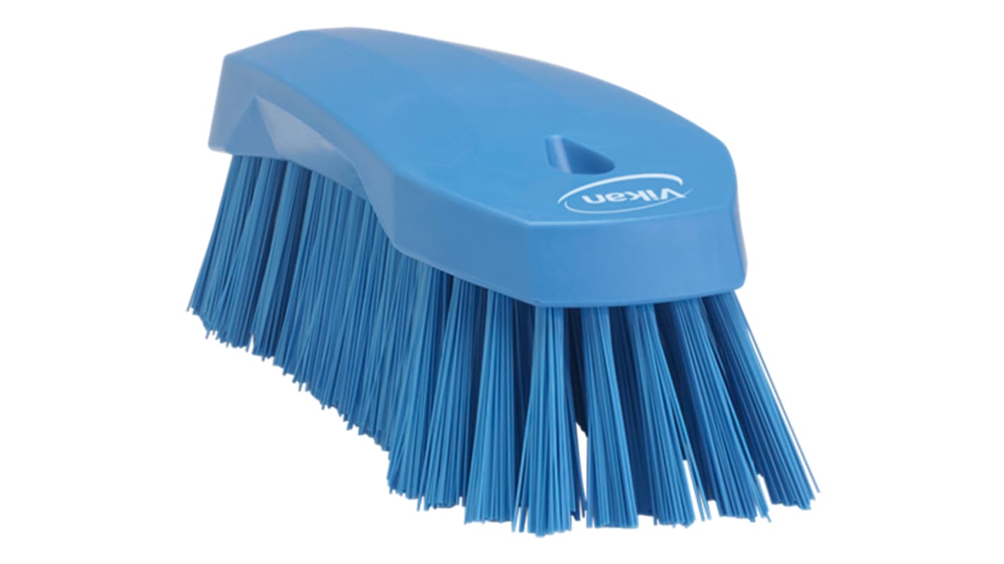 Vikan Hard Bristle Blue Scrubbing Brush, 36mm bristle length, Polyester bristle material