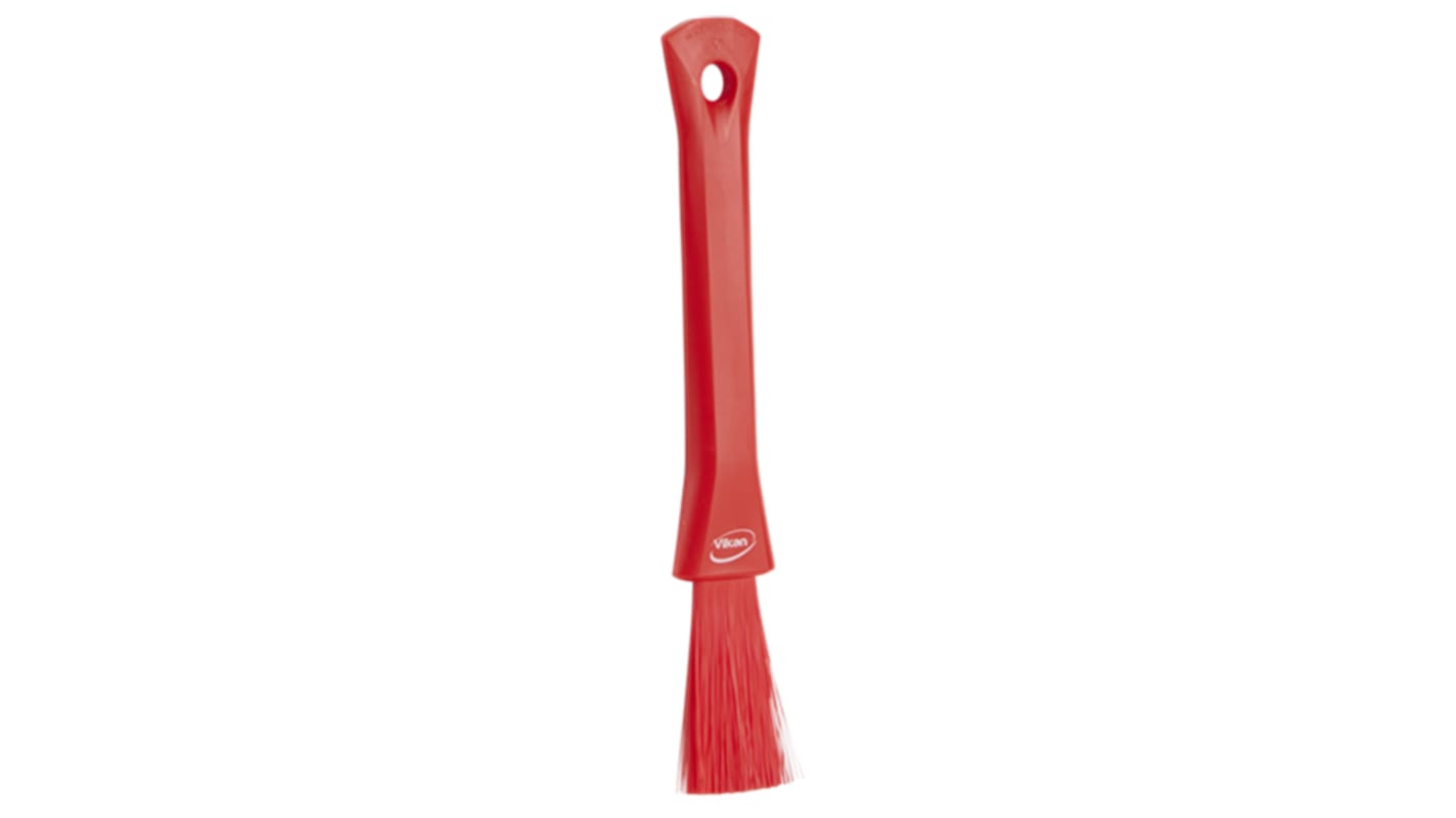 Vikan Soft Bristle Red Scrubbing Brush, 57mm bristle length, Polyester bristle material